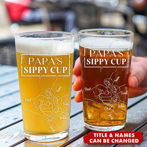 Daddy's Sippy Cup - Personalized Beer Glass