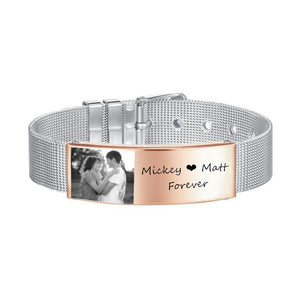 Upload Photo Personalized Forever Man Bracelet