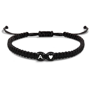 Personalized Adjustable Letter A-Z Braided Bracelets - Gift For Couple