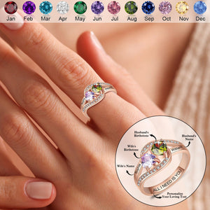 All I Need Is You - Personalized Promise Birthstones Ring