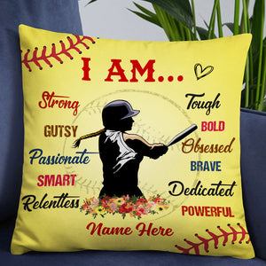 Personalized Love Softball Girl Pillow - Gift For Softball Lovers