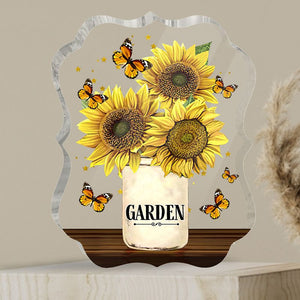 Grandma’s Garden - Personalized Mother's Day Grandma Custom Shaped Acrylic Plaque