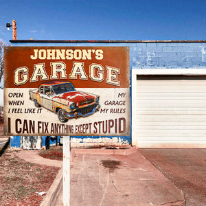 Personalized Auto Mechanic Garage I Can Fix Anything Customized Classic Metal Signs