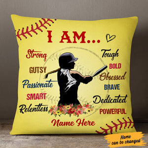 Personalized Love Softball Girl Pillow - Gift For Softball Lovers