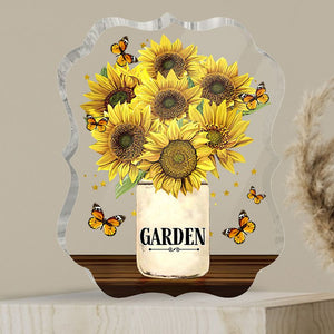 Grandma’s Garden - Personalized Mother's Day Grandma Custom Shaped Acrylic Plaque