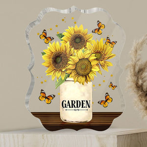 Grandma’s Garden - Personalized Mother's Day Grandma Custom Shaped Acrylic Plaque