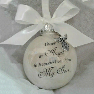 Beautiful ornaments feather ball - Angel In Heaven Memorial Ornament