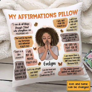 CHRISTIAN AFFIRMATIONS PILLOWCASE