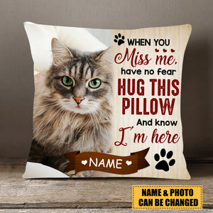 Personalized Pet Memorial Pillowcase, When You Miss Me - Gift For Dog Lover