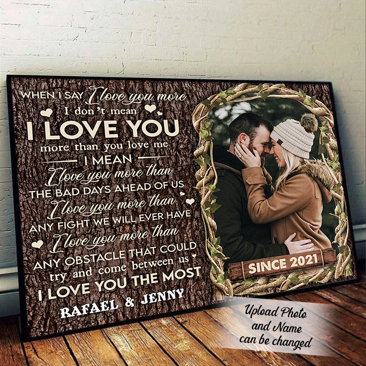 When I Say I Love You More Canvas - Personalized Gift For Couple