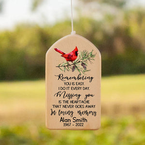 Personalized Cardinal Memorial Wind Chimes