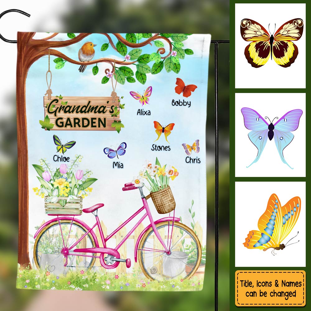 Gift For Grandma Bicycle Garden Flag