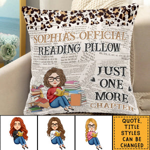 Just One More Chapter - Personalized Pocket Pillow