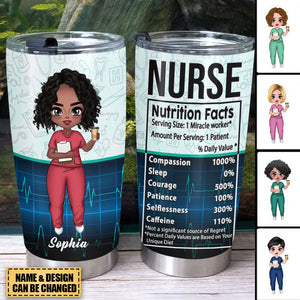 Nurse Nutrition Facts - Gift For Nurses - Personalized Custom Tumbler