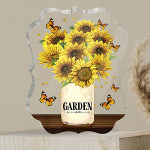 Grandma’s Garden - Personalized Mother's Day Grandma Custom Shaped Acrylic Plaque