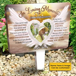 In Loving Memory Personalized Custom Acrylic Garden Stake