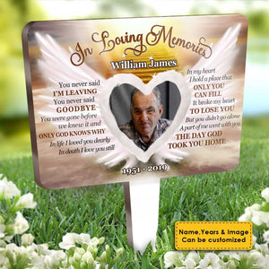 In Loving Memory Personalized Custom Acrylic Garden Stake