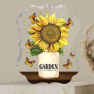 Grandma’s Garden - Personalized Mother's Day Grandma Custom Shaped Acrylic Plaque