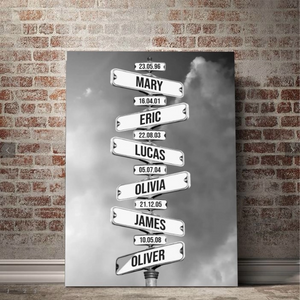 Where Love Never Ends - Family Personalized Custom Vertical Canvas