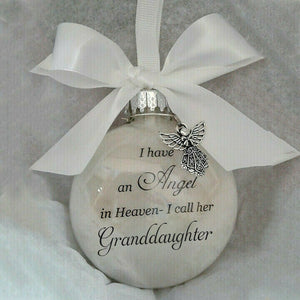 Beautiful ornaments feather ball - Angel In Heaven Memorial Ornament