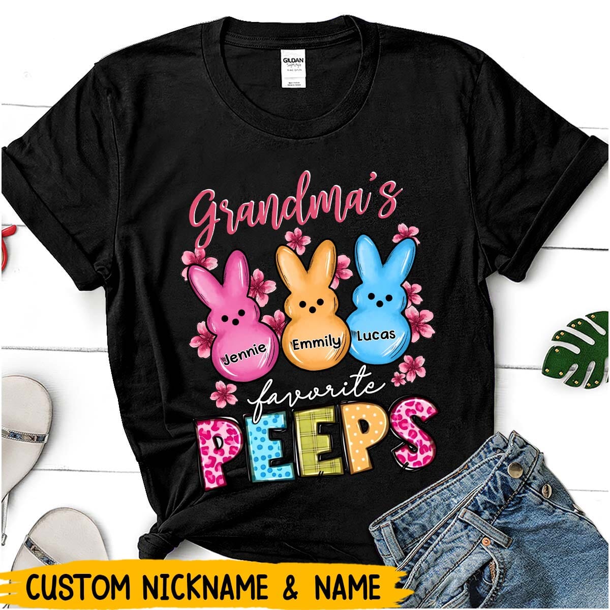 Grandma's Favorite Peeps Personalized T-shirt