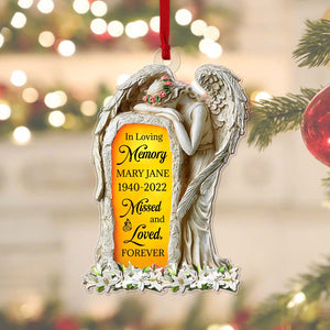 Heaven Angel Missed And Loved, Personalized Acrylic Ornament