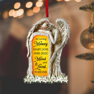 Heaven Angel Missed And Loved, Personalized Acrylic Ornament