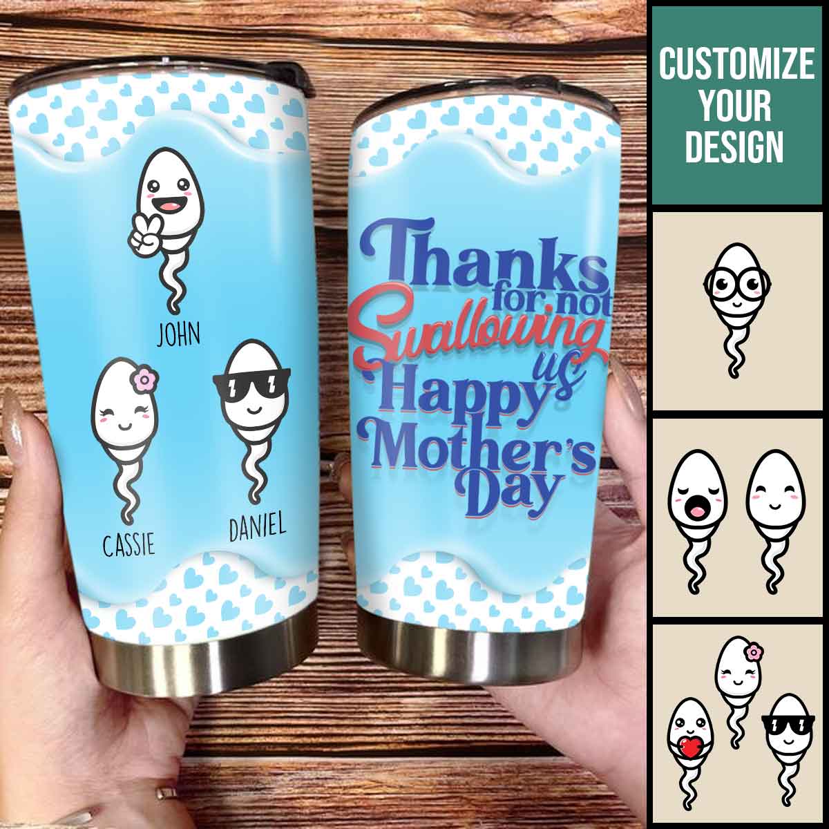 Thanks For Not Swallowing Us - Personalized Tumbler