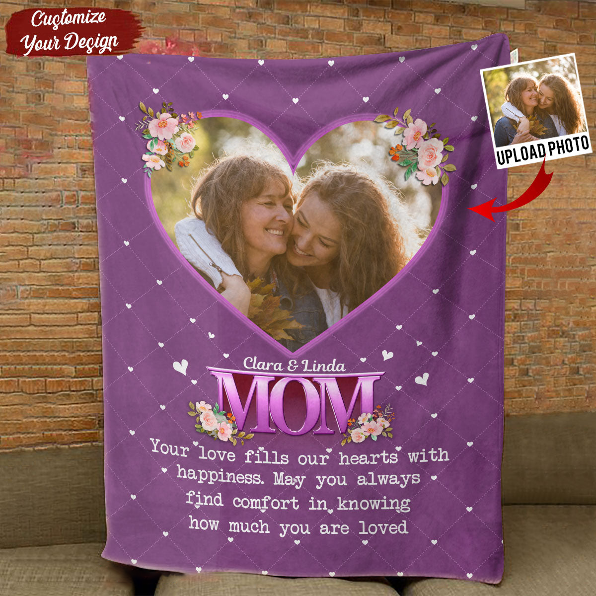 Your Love Fills Our Hearts With Happiness - Personalized Blanket