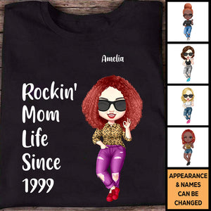 Rockin' The mom life Chibi Funny Personalized Shirt For Mom , Grandma