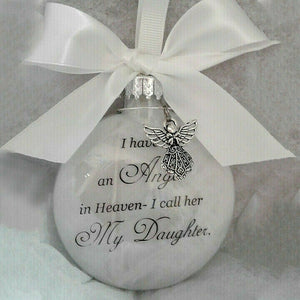 Beautiful ornaments feather ball - Angel In Heaven Memorial Ornament