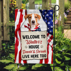 Welcome To The Dog House, Personalized Garden Flags, Decoration For Dog Lovers