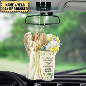 Angelic Memorial Vase, Personalized Acrylic Ornament