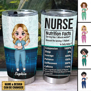 Nurse Nutrition Facts - Gift For Nurses - Personalized Custom Tumbler